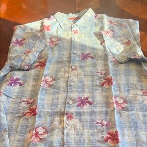 Tommy Bahama Relax Blue Plaid Shirt